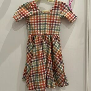 alice and ames THE SHORT SLEEVE BALLET DRESS IN SUMMER PLAID - size 5
